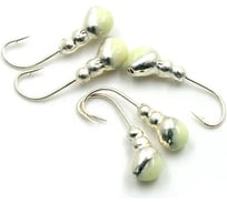 Мормышка ЯМАН муравей с отверстием, silver plated, с фосфорной пяткой, d 4, вес 0.6 г, 5 шт Я-МР0167