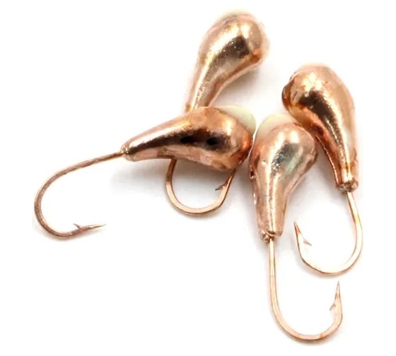 Мормышка ЯМАН уралка с отверстием, copper plated, с фосфорной пяткой, d 4, вес 0.5 г, 5 шт Я-МР0178 1