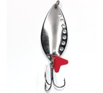 Колеблющаяся блесна Namazu long hole вес 17 г, цвет 01/серебро N-LH17-01