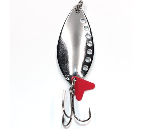 Колеблющаяся блесна Namazu long hole вес 17 г, цвет 01/серебро N-LH17-01