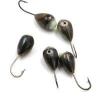 Мормышка ЯМАН капля с отверстием, с фосфорной пяткой, d 6, вес 1.3 г, 5 шт Я-МР0158