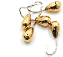 Мормышка ЯМАН капля с отверстием, gold plated, d 5, вес 0.9 г, 5 шт Я-МР0049