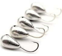 Мормышка ЯМАН капля с отверстием, silver plated, d 6, вес 1.3 г, 5 шт Я-МР0055