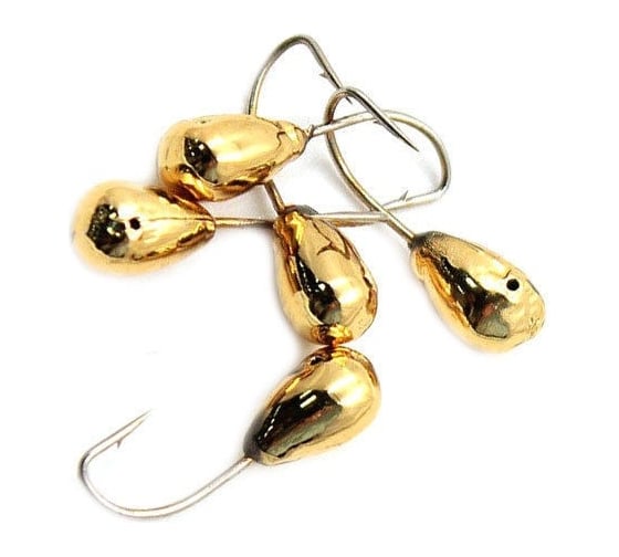 Мормышка ЯМАН капля с отверстием, gold plated, d 3, вес 0.2 г, 5 шт Я-МР0039 1