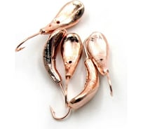 Мормышка ЯМАН комар с отверстием, copper plated, р.4, вес 0,5 г, 5 шт Я-МР0203