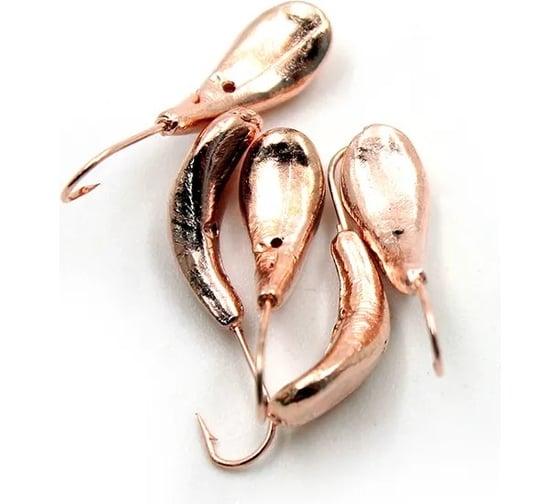 Мормышка ЯМАН комар с отверстием, copper plated, р.6, вес 1.9 г, 5 шт Я-МР0012 1