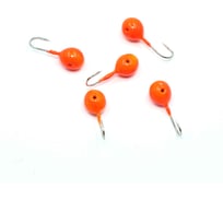 Мормышка ЯМАН вольфшар с отверстием, р.4, вес 0.60 г, оранжевый, 5 шт Я-МР2305