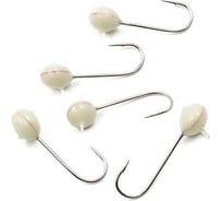 Мормышка ЯМАН вольфшар с отверстием, р.3, вес 0.30 г, фосфорный, 5 шт Я-МР2292