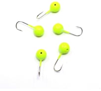 Мормышка ЯМАН вольфшар с отверстием, р.4,5 вес 0.85 г, лимонный, 5 шт Я-МР2311