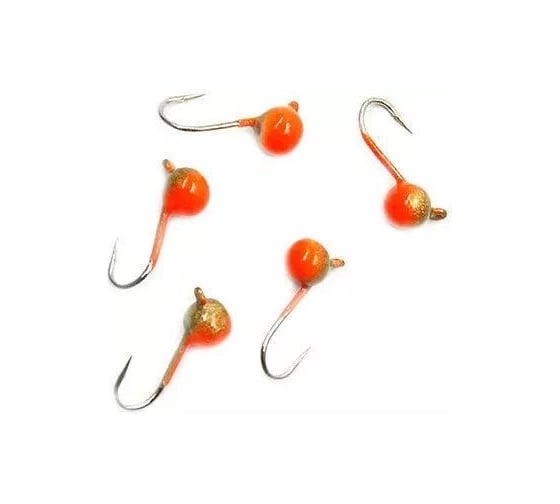 Мормышка ЯМАН вольфшар с отверстием, р.3,5 вес 0.40 г, желтый/оранжевый, 5 шт Я-МР2302 1