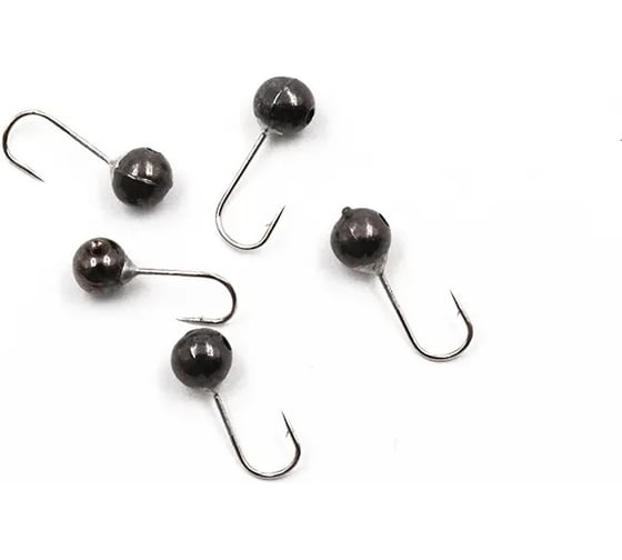 Вольфрамовая мормышка ЯМАН шар с отверстием, р.3,5 вес 0.40 г, черный никель, 5 шт Я-МР0667 1
