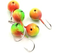 Мормышка ЯМАН вольфшар с отверстием, р.4, вес 0.60 г, окунь, 5 шт Я-МР1272