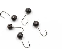 Мормышка ЯМАН вольфшар с отверстием, р.4,5 вес 0.85 г, черный никель, 5 шт Я-МР0675