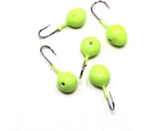 Мормышка ЯМАН вольфшар с отверстием, р.4,5 вес 0.85 г, фосфорный, 5 шт Я-МР2313