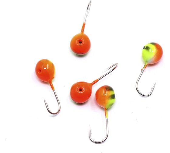 Мормышка ЯМАН вольфшар с отверстием, р.4, вес 0.60 г, аргиана, 5 шт Я-МР2310 1