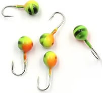 Мормышка ЯМАН вольфшар с отверстием, р.3,5 вес 0.40 г, окунь, 5 шт Я-МР2212