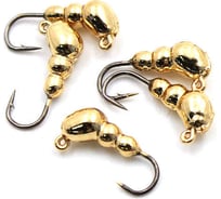Мормышка ЯМАН муравей с ушком, gold plated, d 5, вес 0.9 г, 5 шт Я-МР0079