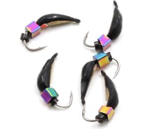 Вольфрамовая безнасадочная мормышка ЯМАН капелька №2, вес 0.45 г, кубик, латунь, 5 шт Я-МР0991