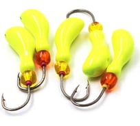 Литая мормышка ЯМАН мотылек, кр. kumho №59, вес 0.9 г, желтый, 5 шт Я-МР1260ФЖ