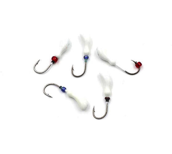 Литая мормышка ЯМАН мотылек, кр. kumho №86, вес 0.9 г, белый, 5 шт Я-МРЛ3106 1