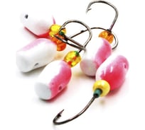 Литая мормышка ЯМАН пулька, кр. kumho №76, вес 1.2 г, красный, 5 шт Я-МРЛ90