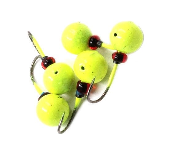 Литая мормышка ЯМАН дробинка средняя, кр. kumho №22, вес 0.7 г, желтый, 5 шт Я-МР1243ФЖ 1