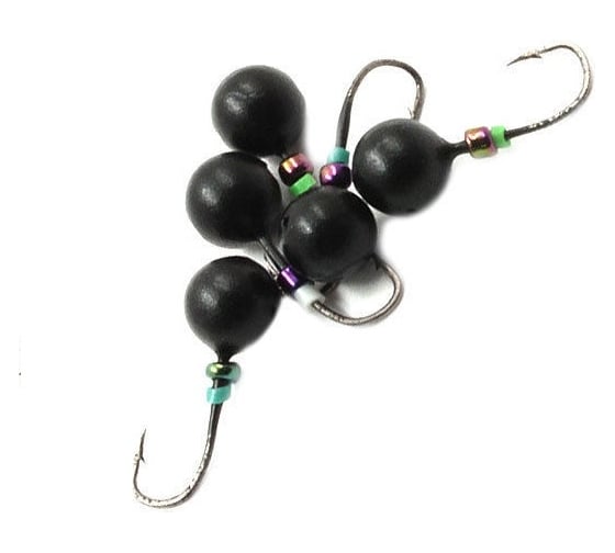 Литая мормышка ЯМАН дробинка средняя, кр. kumho №22, вес 0.7 г, черный, 5 шт Я-МР1243Ч 1