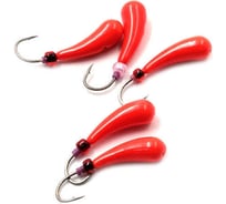 Литая мормышка ЯМАН зубок, кр. kumho №30, вес 0.6 г, красный, 5 шт Я-МР1248ФК