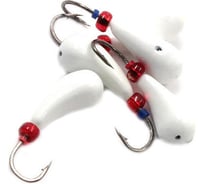 Литая мормышка ЯМАН чесночинка средняя, кр. kumho №36, вес 0.9 г, белый, 5 шт Я-МР1252БС