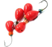 Литая мормышка ЯМАН капля, кр. kumho №28, вес 0.6 г, красный, 5 шт Я-МР1247ФК
