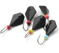 Литая мормышка ЯМАН кобра, кр. kumho №65, вес 0.8 г, черный, 5 шт Я-МР1262Ч