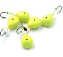 Литая мормышка ЯМАН клопик, кр. kumho №32, вес 0.8 г, желтый, 5 шт Я-МР1250ФЖ