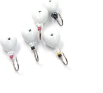 Литая мормышка ЯМАН клопик, кр. kumho №32, вес 0.8 г, белый, 5 шт Я-МР1250БС