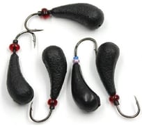 Литая мормышка ЯМАН чесночинка, кр. kumho №37, вес 1.7 г, черный, 5 шт Я-МР1673