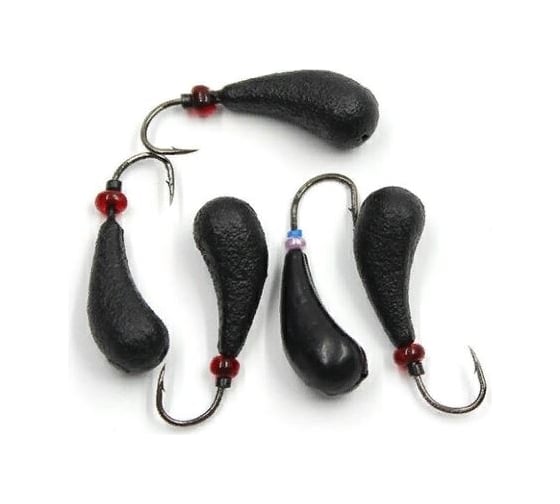 Литая мормышка ЯМАН чесночинка, кр. kumho №37, вес 1.7 г, черный, 5 шт Я-МР1673 1