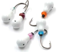 Литая мормышка ЯМАН груша, кр. kumho №16, вес 0.5 г, белый, 5 шт Я-МР1245БС