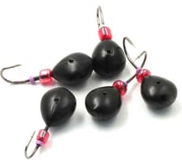 Литая мормышка ЯМАН клопик, кр. kumho №32, вес 0.8 г, черный, 5 шт Я-МР1250Ч