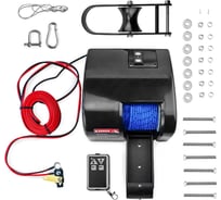 Якорная лебедка Skipper Fisher 35, трос 30 м, беспроводной пульт ДУ, чёрная SK-FISHER35