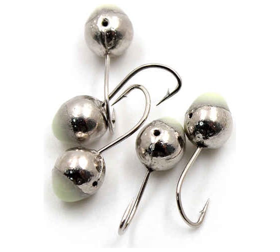 Мормышка ЯМАН шар с отверстием, nl с фосфорной пяткой, d 4, вес 0.4 г, 5 шт Я-МР0189 1