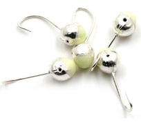 Мормышка ЯМАН шар с отверстием, silver plated, с фосфорной пяткой, d 6, вес 1.2 г, 5 шт Я-МР0201