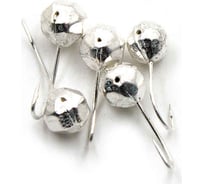 Мормышка ЯМАН шар с отверстием, silver plated, d 6, гран., вес 1.2 г, 5 шт Я-МР0120