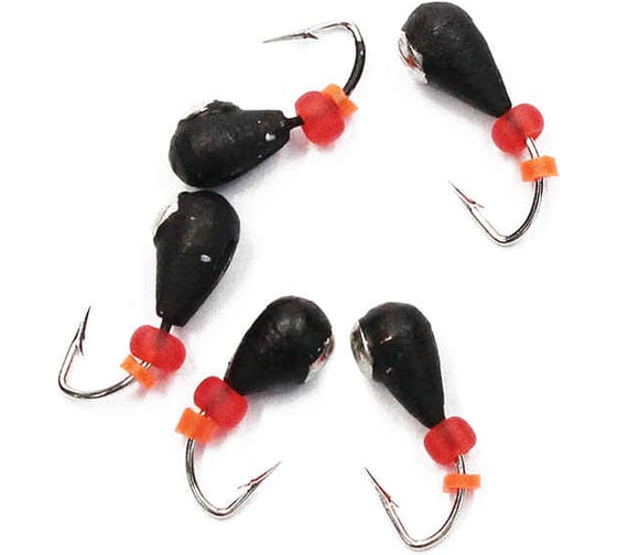 Мормышка ЯМАН вольфкапля с отверстием. с коронкой из никеля, d-3 мм, вес 0.4 г, бисер и кембрик Я-МР1302 1