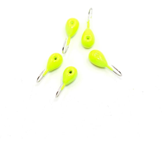 Мормышка ЯМАН вольфкапля с отверстием, р. 3.5, вес 0.60, лимон, 5 шт Я-МР2243 1