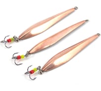 Вертикальная блесна ЯМАН булава с тройником, размер 60 мм, вес 10.7 г, цвет медь, 3 шт. Я-БВ180