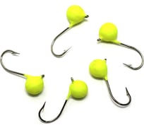Вольфрамовая мормышка ЯМАН точеная дробь с ушком, р. 4, вес 0.7, желтый, 5 шт Я-МР2483