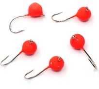 Вольфрамовая мормышка ЯМАН точеная дробь с ушком, р. 5, вес 1.2, красный, 5 шт Я-МР2487