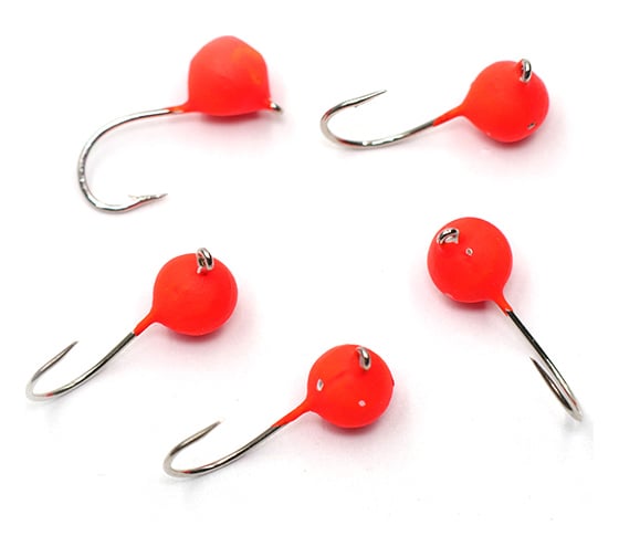Вольфрамовая мормышка ЯМАН точеная дробь с ушком, р. 5, вес 1.2, красный, 5 шт Я-МР2487 1