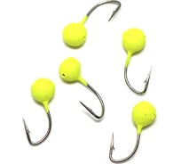 Вольфрамовая мормышка ЯМАН точеная дробь с отверстием, р. 3, вес 0.3, желтый, 5 шт Я-МР2473