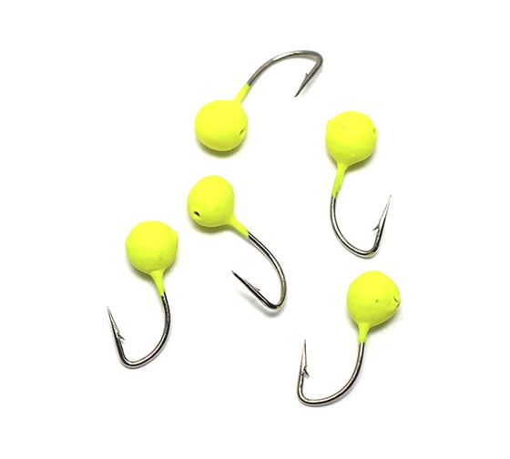 Вольфрамовая мормышка ЯМАН точеная дробь с отверстием, р. 3, вес 0.3, желтый, 5 шт Я-МР2473 1