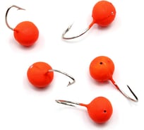 Вольфрамовая мормышка ЯМАН точеная дробь с отверстием, р. 5, вес 1.2, красный, 5 шт Я-МР2478
